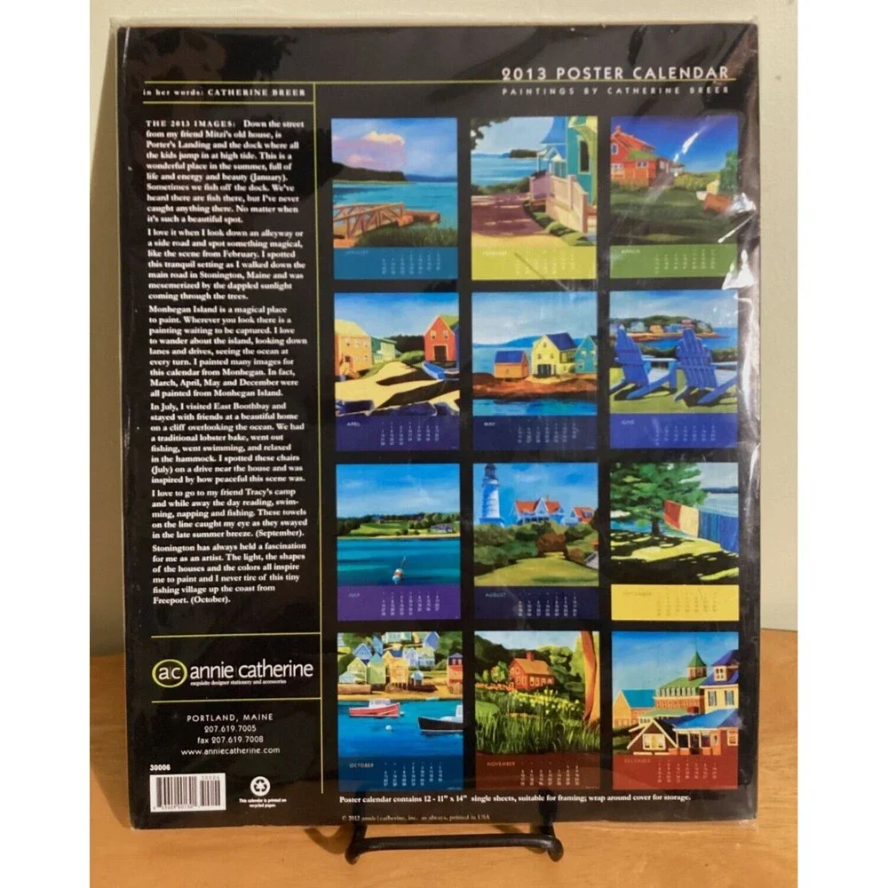 2012 & 2013 Display Poster Calendar Paintings by Catherine Breer - Maine Scenes